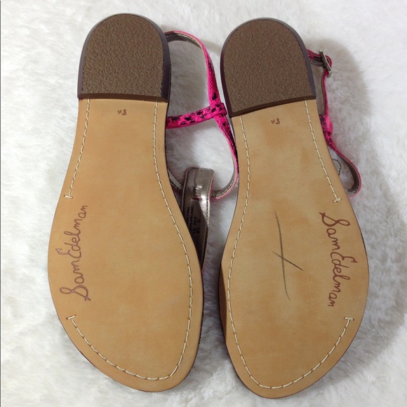 NWOT Sam Edelman Gigi Snake Print Leather Sandals - Picture 7 of 7